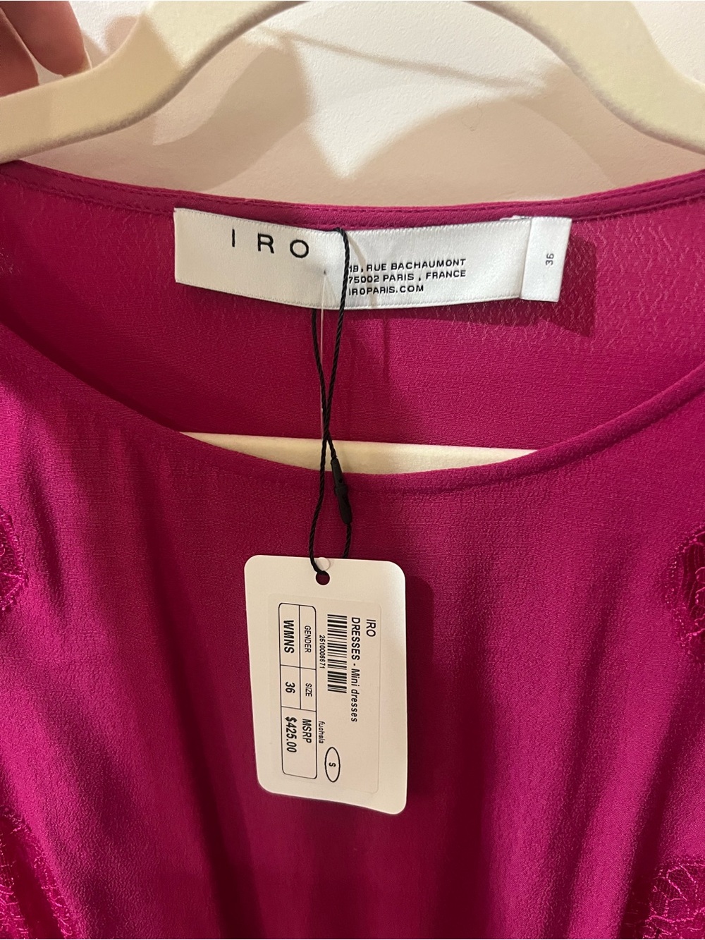 IRO Fuchsia Ruffle Mini Dress - Picture 3 of 6